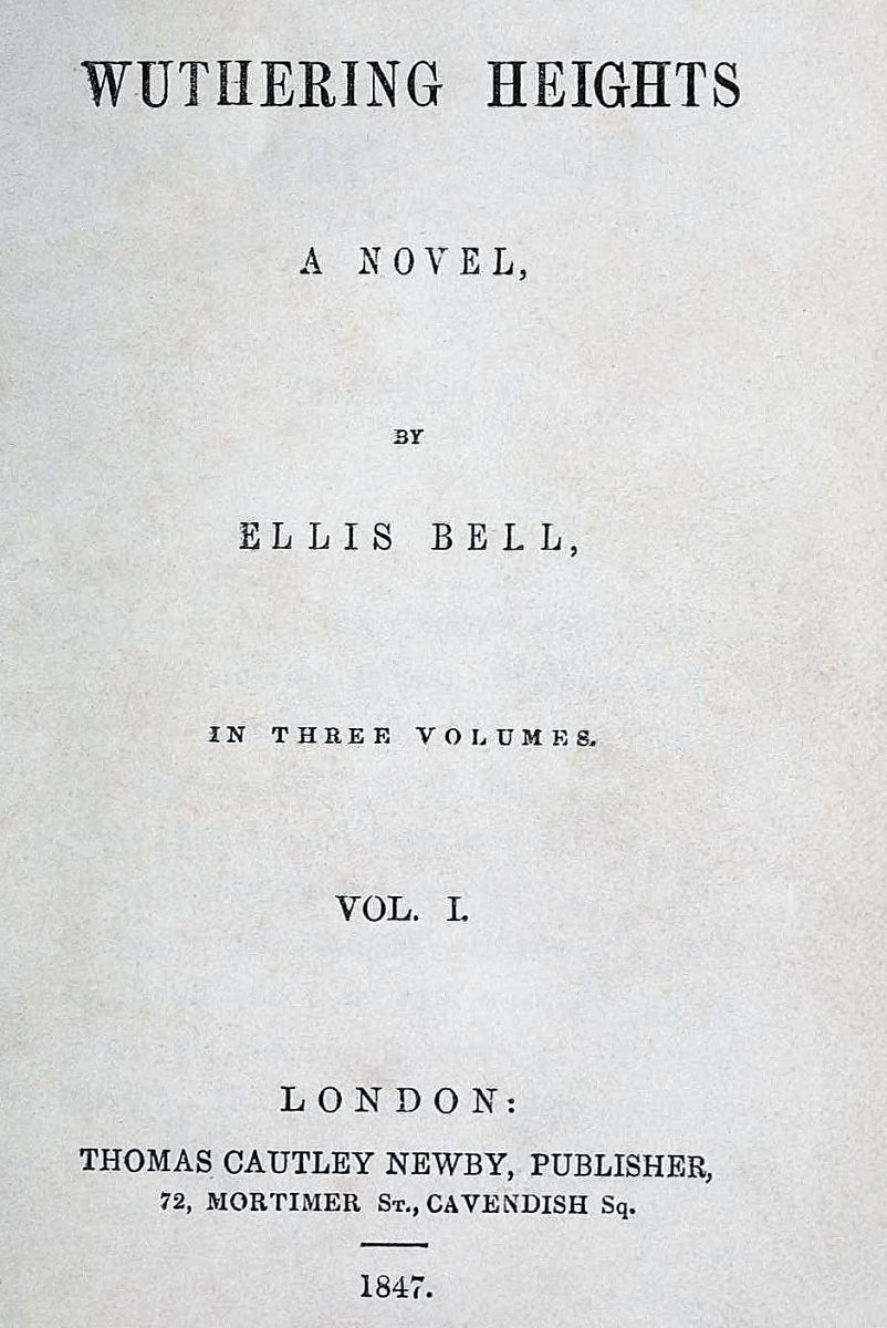 Title page of Wuthering Heights