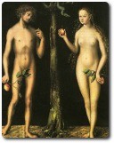 Eve being tempted by the serpent